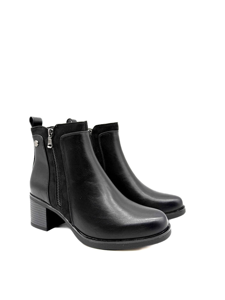 Botines de Tacones Medios: Elegancia y Comodidad en Cuero Sintético