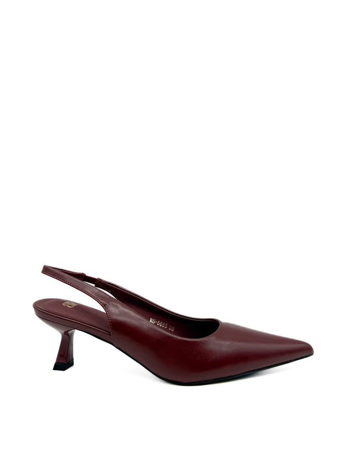 Zapatos Destalonados con Tacón Chupete y Punta Afilada