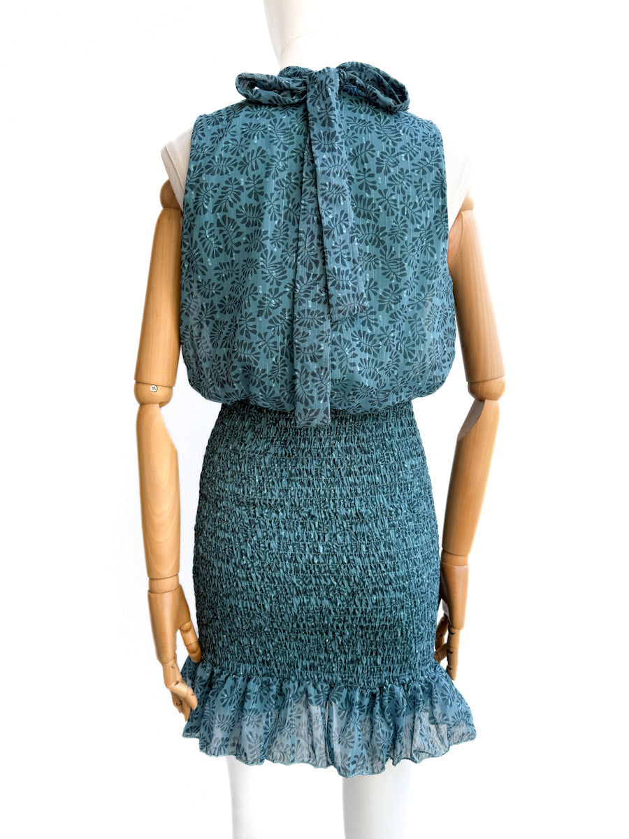 Vestido corto frunces