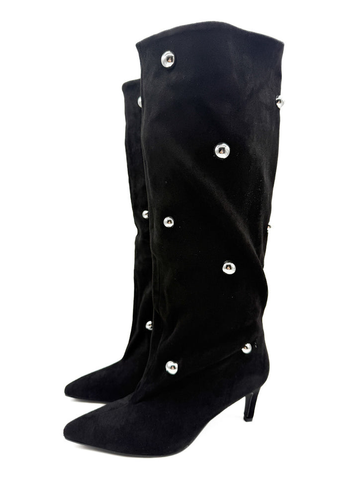 Botas Alta Caña con Remaches Metálicos en Antelina