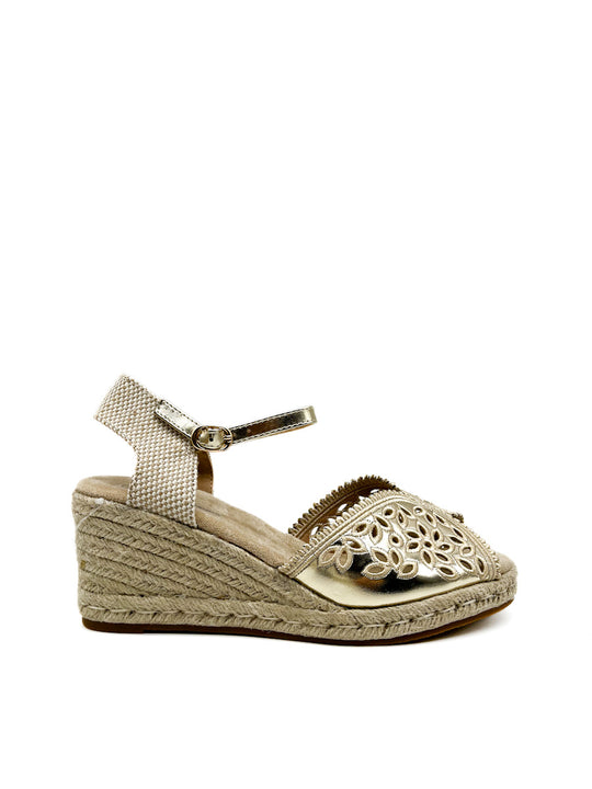 Sandalias Cuña Yute HF3030 Oro