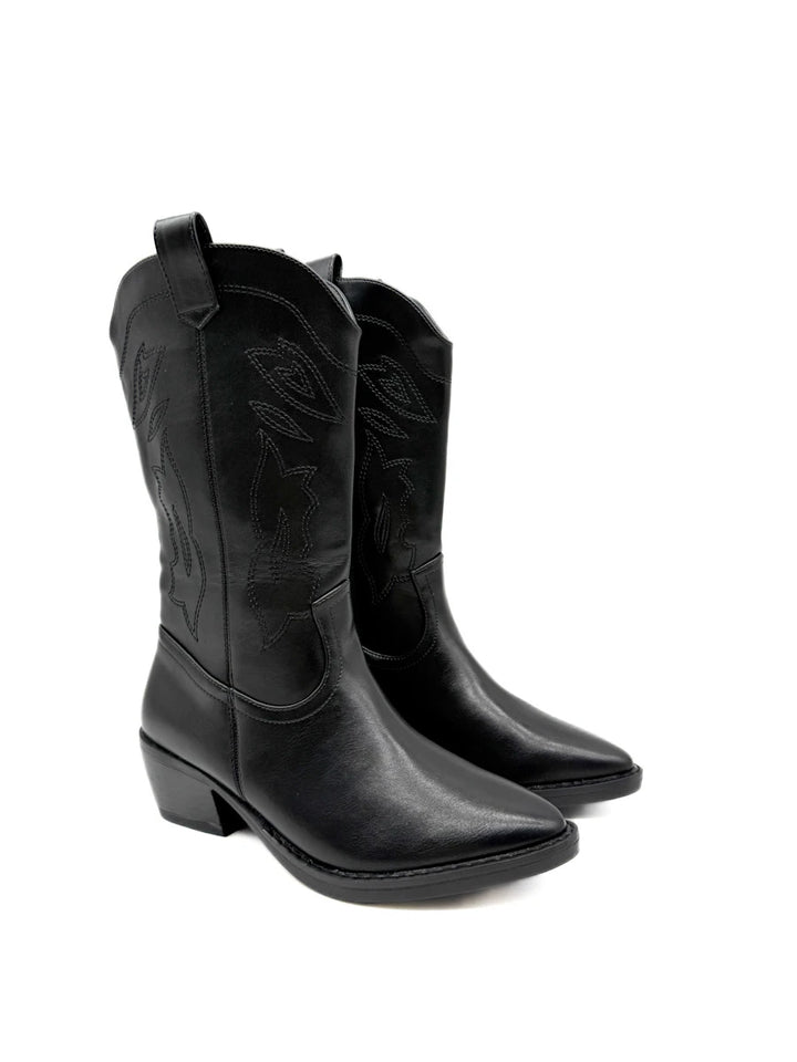 Botas Cowboy Media Caña – Estilo Campero con Bordados