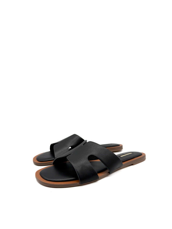 Sandalias Planas con Diseño en "H" – Elegancia y Comodidad