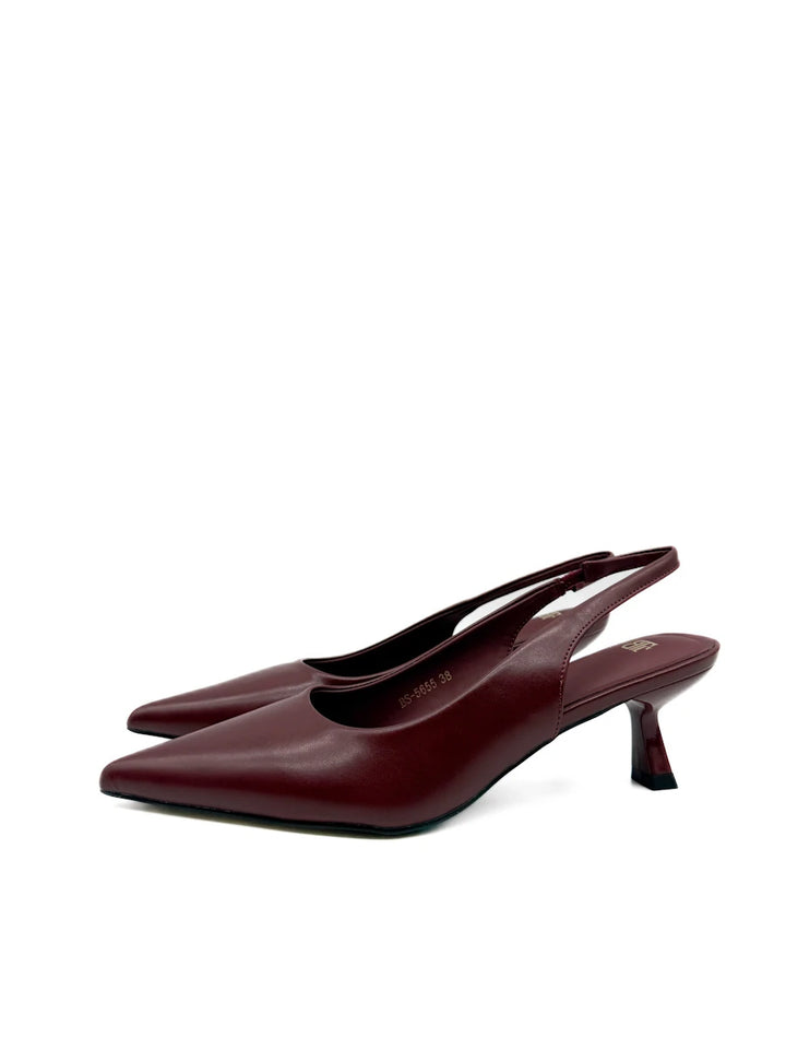 Zapatos Destalonados con Tacón Chupete y Punta Afilada