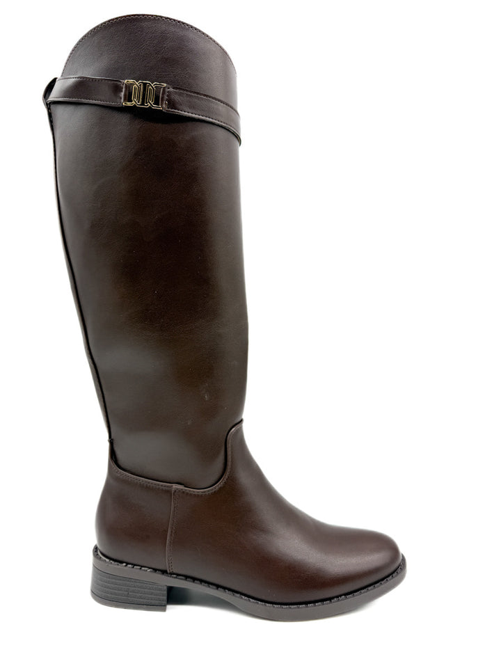 Botas de Montar Elegantes con Detalle de Tira Extraíble