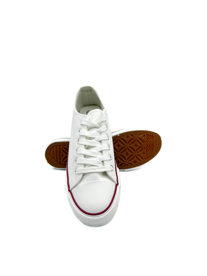 Zapatillas de Polipiel Blancas