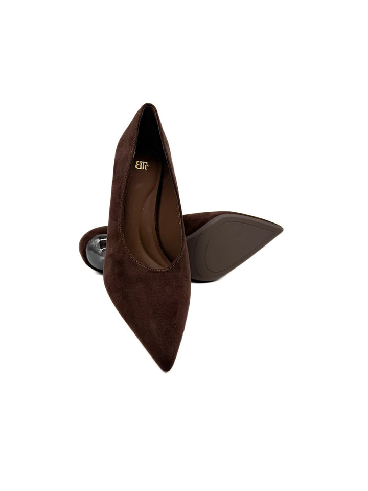 Zapatos de Salón Clásicos en Antelina con Punta Afilada