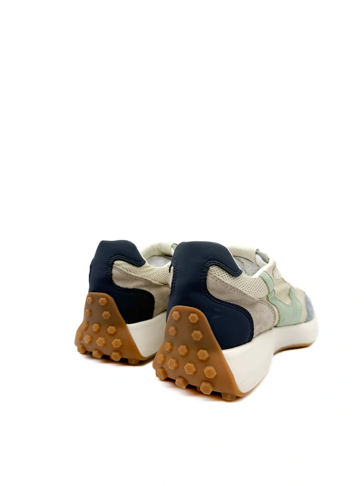 Corina Zapatillas Deportivas Retro con Paneles de Antelina y Malla