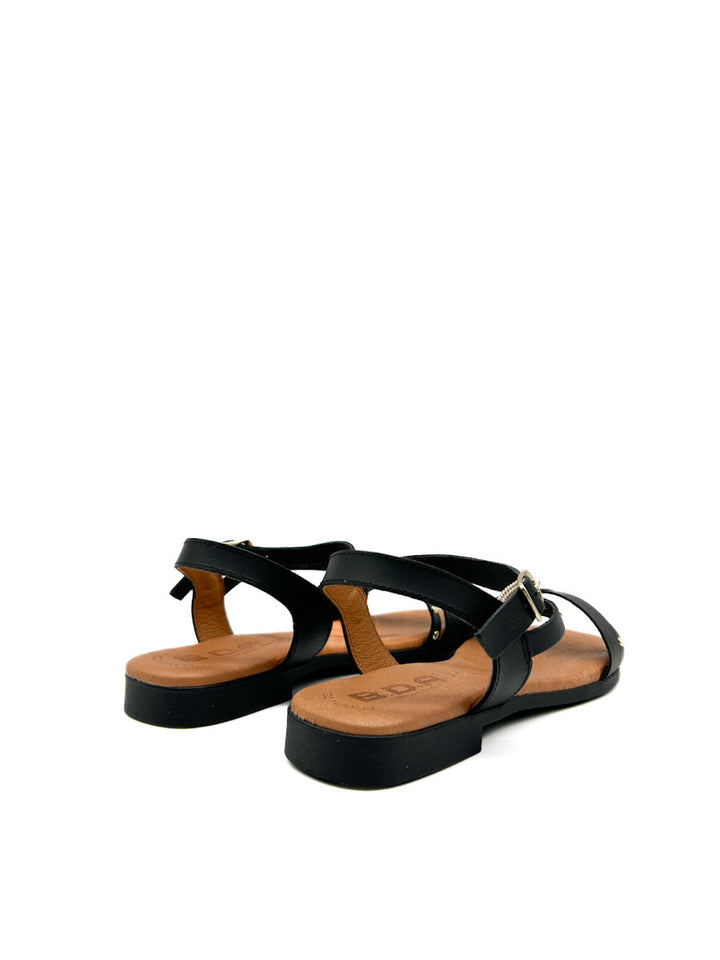 Sandalias de Piel con Tachuelas y Correa Ajustable