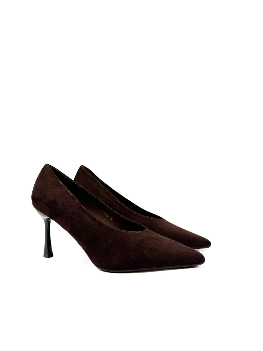 Zapatos de Salón Clásicos en Antelina con Punta Afilada
