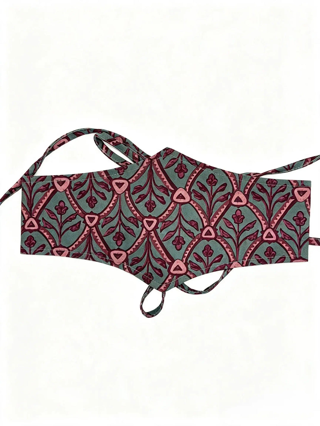 Fajín Reversible Floral con Lazadas – Estilo Boho Chic