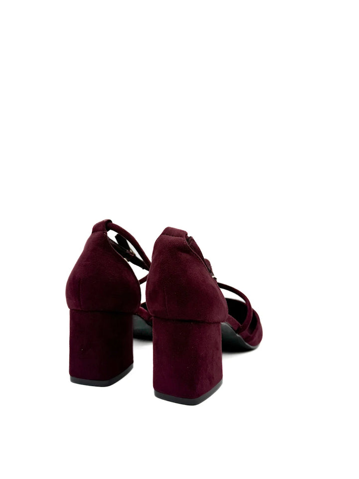 Zapatos de Salón con Tacón Ancho, Punta Afilada y Tiras Cruzadas