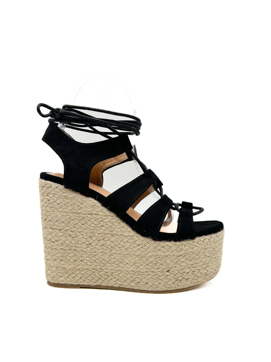 Sandalias Cuña Alta con Plataforma Referencia R879 Negro