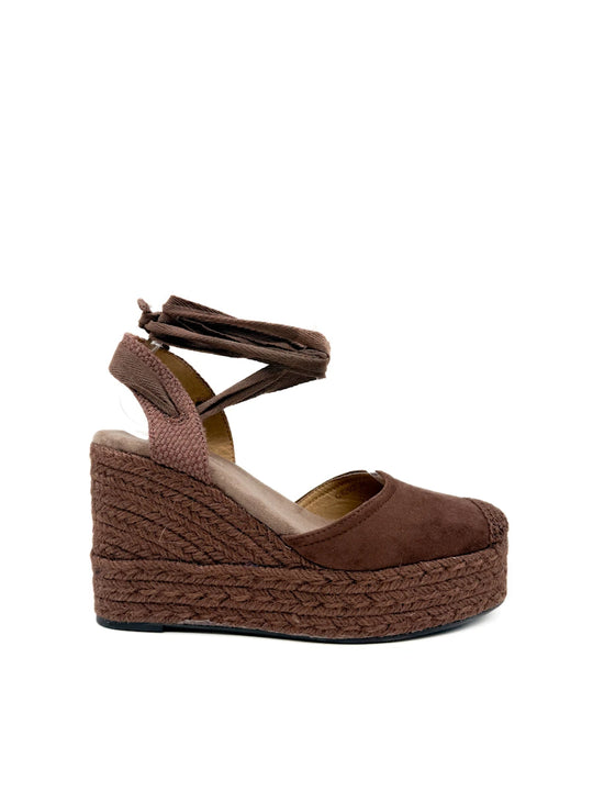 Alpargatas marrón plataforma yute