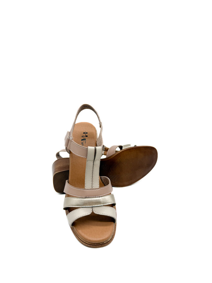 Sandalias de Velcro con Tacón Medio
