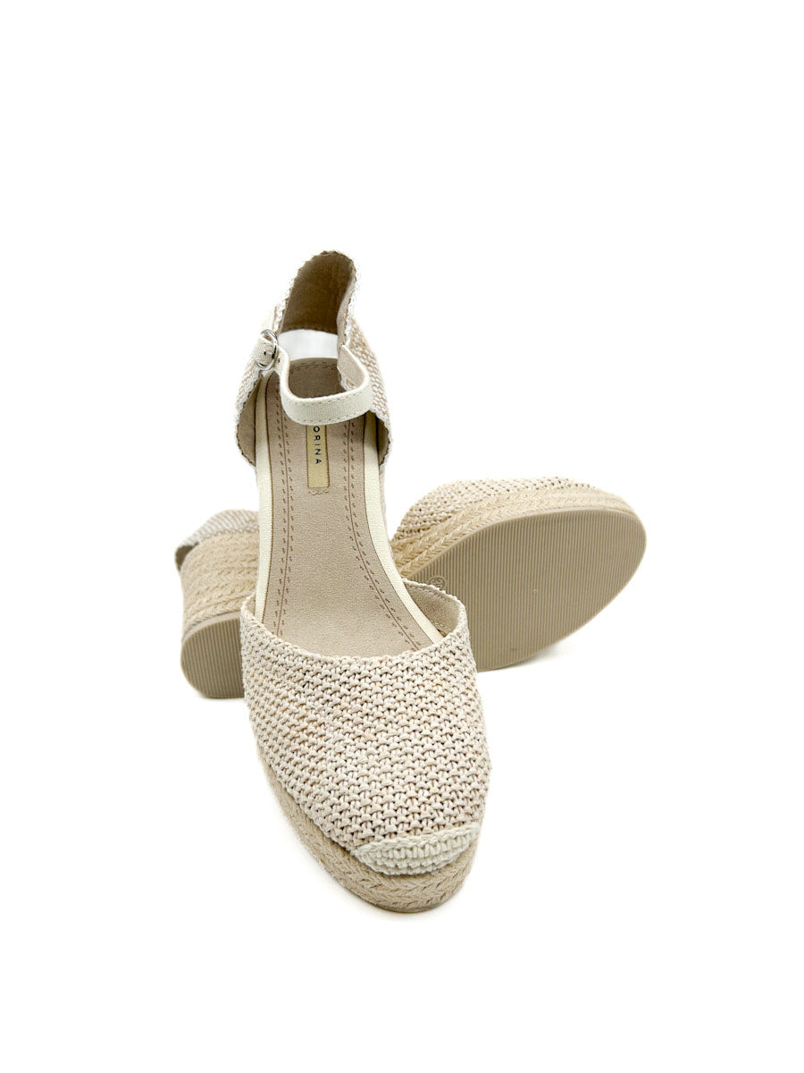 Alpargatas Cuña Efecto de Crochet Corina M5390