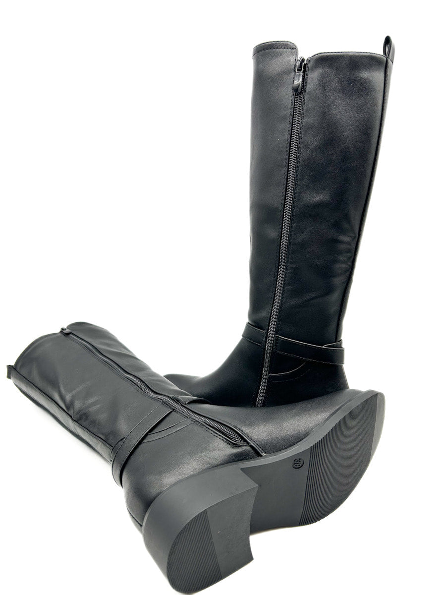Bota Negra Elástico Referencia RQ51