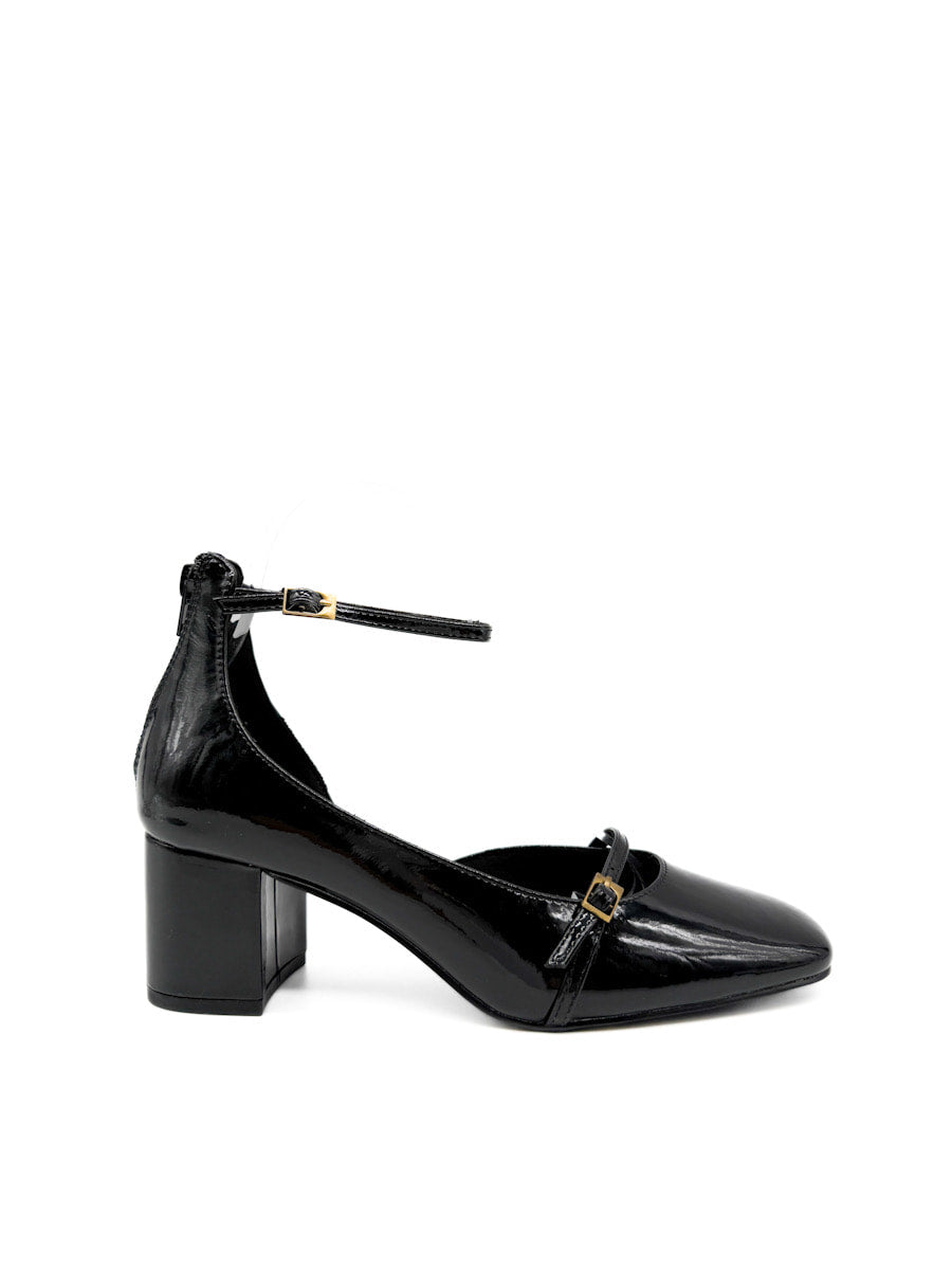 Zapatos de Tacón de Charol con Puntera Cuadrada, Corina M5750