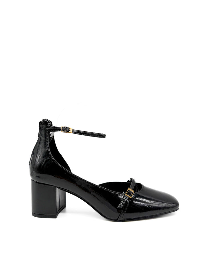 Zapatos de Tacón de Charol con Puntera Cuadrada, Corina M5750