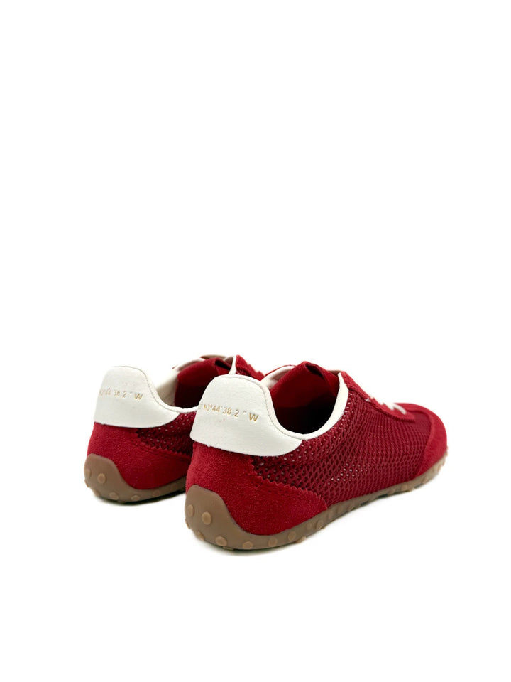 Zapatillas Deportivas Retro en Malla Abierta y Ante con Suela de Tacos