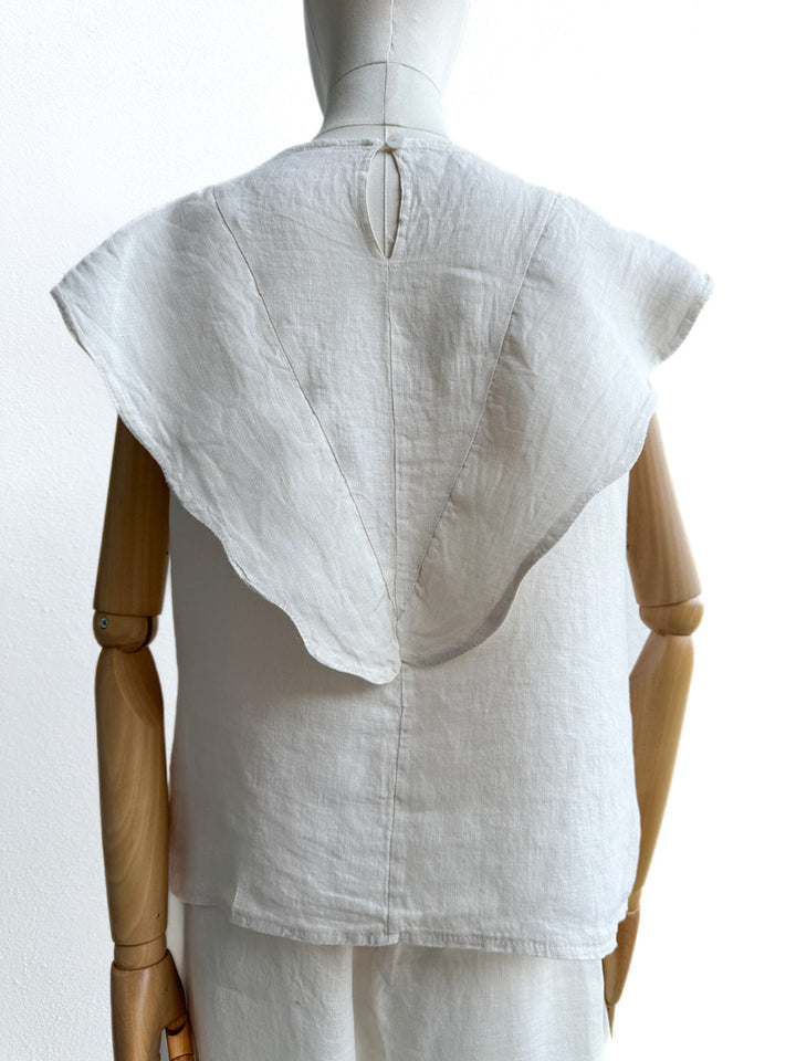 Blusa de Lino con Volante