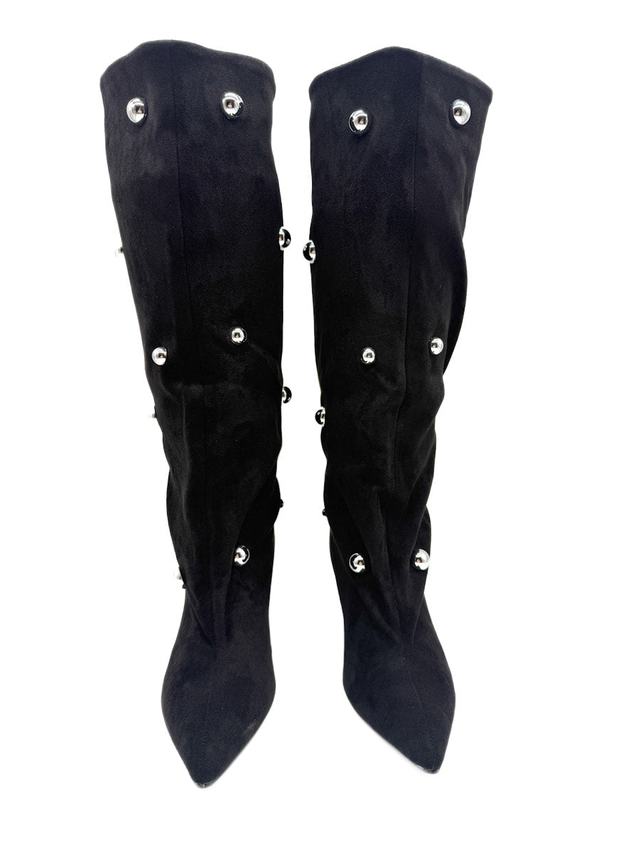 Botas Alta Caña con Remaches Metálicos en Antelina