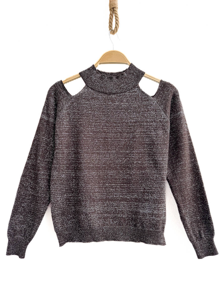 Jersey de punto con efecto metalizado