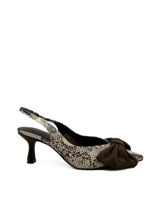Zapato Salón Efecto de Piel Serpiente A3314 Serpiente