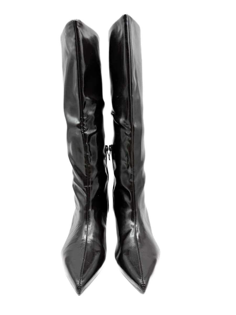Corina Botas Altas de Tacón Chupete y Punta Afilada