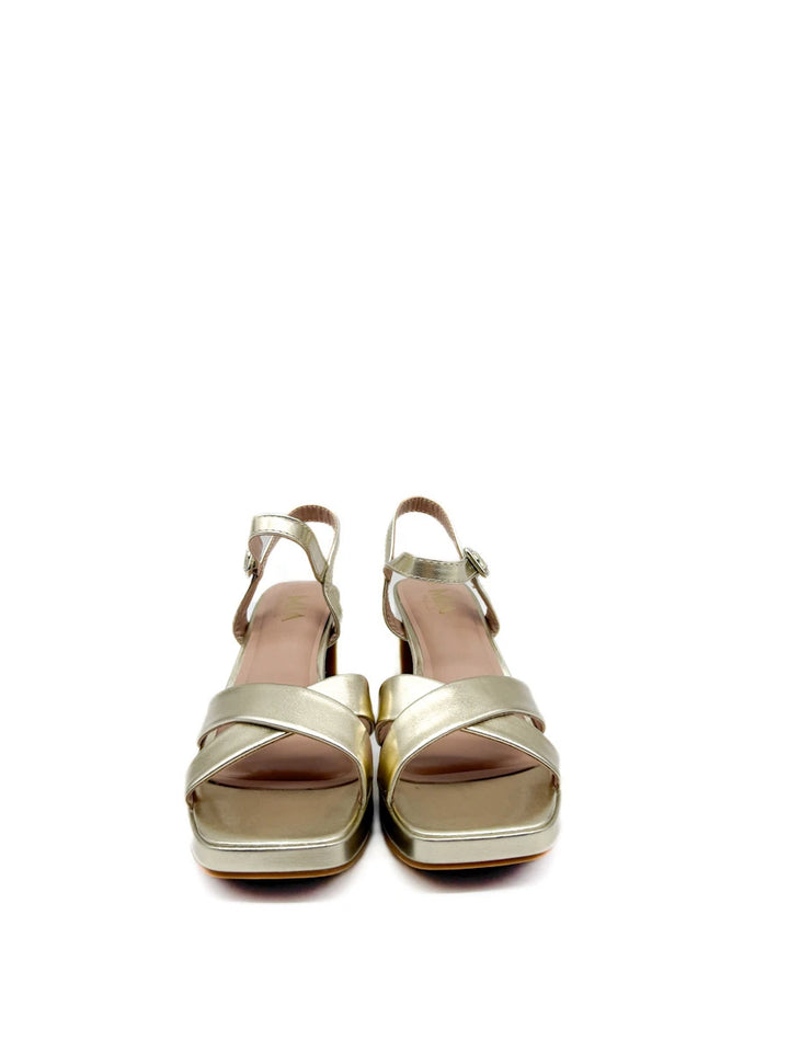 Sandalias de Tacón Ancho con Plataforma y Tiras Cruzadas