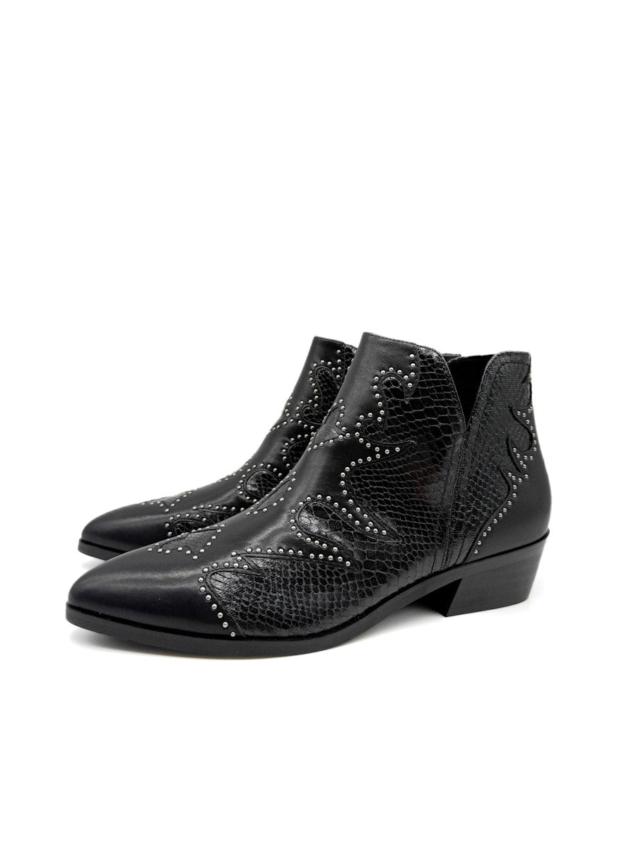 Botines cowboy Modernas con Detalles de Tachas Corina M5792