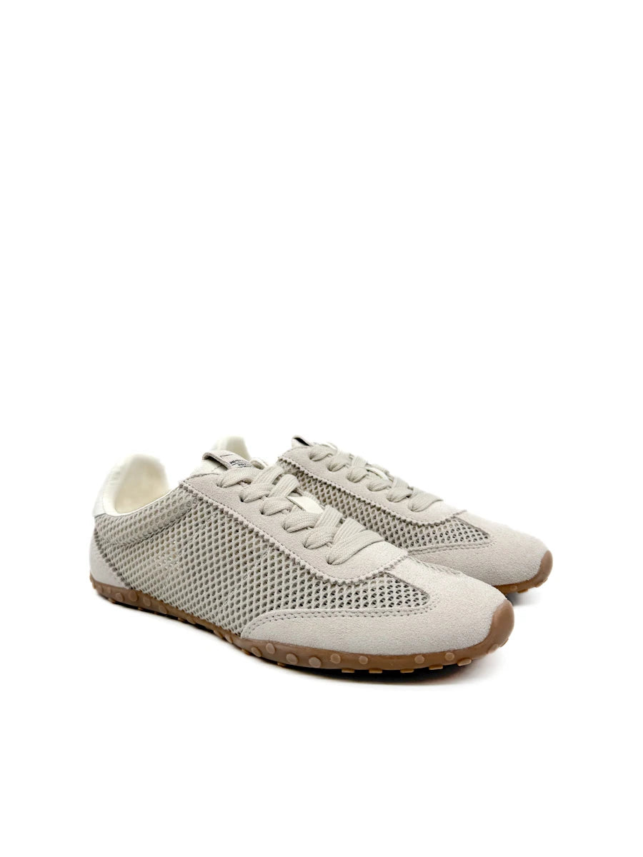 Zapatillas Deportivas Retro en Malla Abierta y Ante con Suela de Tacos