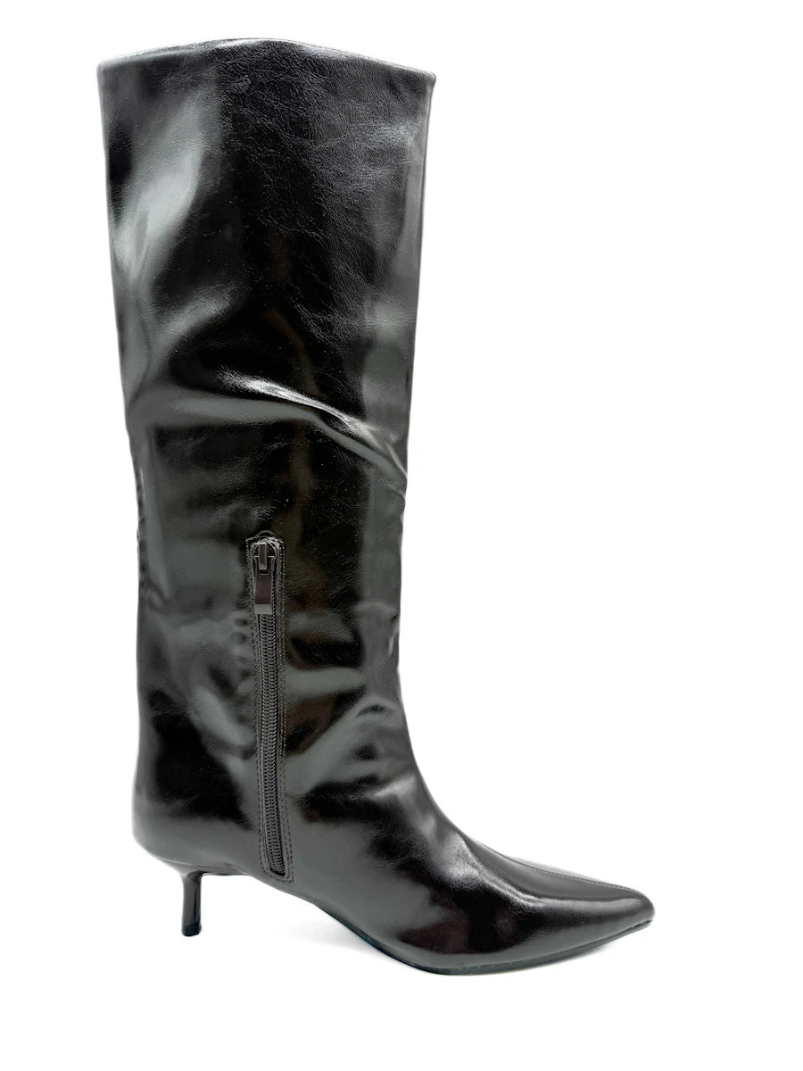 Corina Botas Altas de Tacón Chupete y Punta Afilada