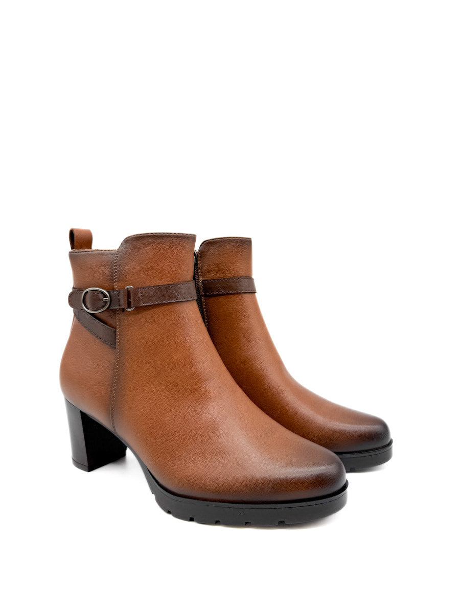 Botines de Tobillo con Tacón y Correa Decorativa