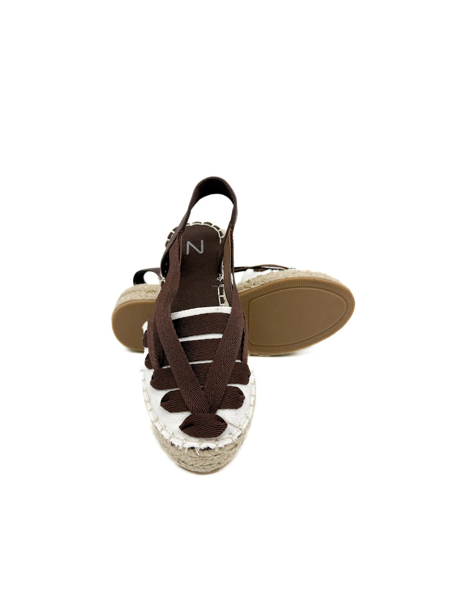 Alpargatas de Plataforma con Cintas Elásticas Intercaladas – Estilo Boho de Verano
