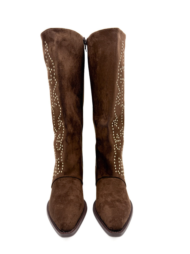 Botas Altas detalles Remaches Metálicos