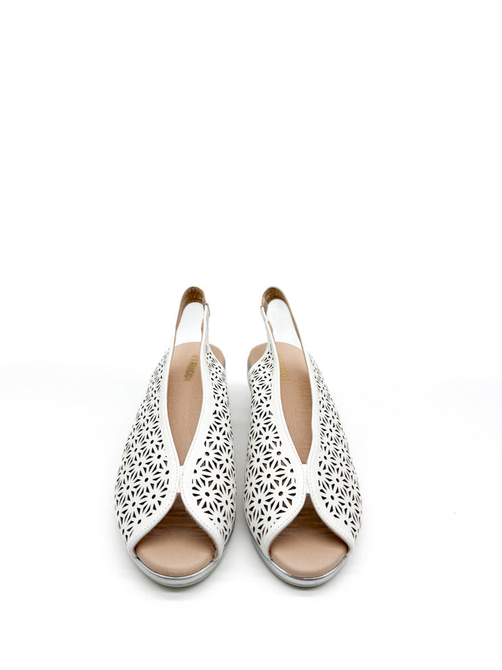 Sandalias Cuña Media Caladas Mujer