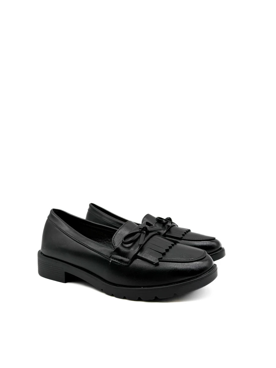 Mocasines Planos con Flecos y Lazo