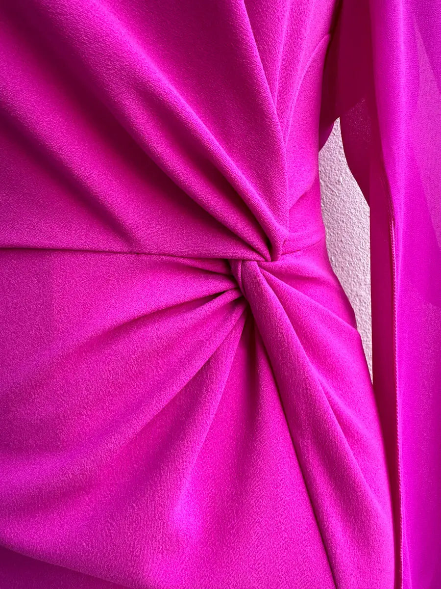 Vestido de Tirantes con capa de Gasa-Elegancia y Movimiento