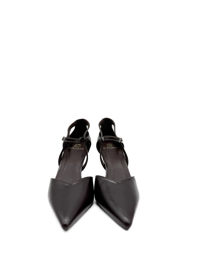Zapatos de Salón con Tacón de Aguja, Punta Afilada y Tira con Hebilla