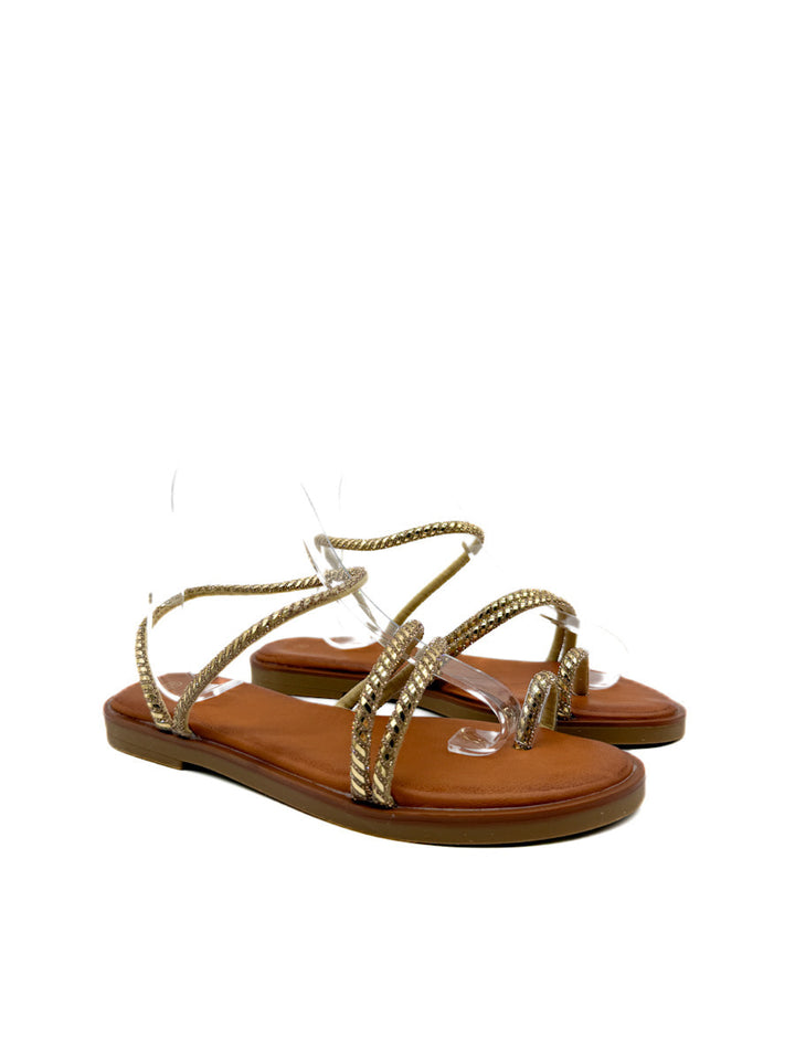 Sandalias Planas de Pedrería: Estilo y Brillo