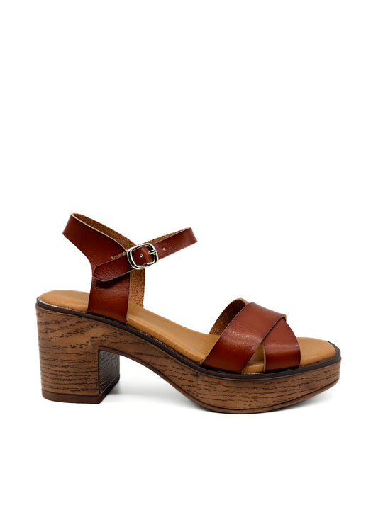 Sandalias Plataforma Referencia 33k112 Cuero