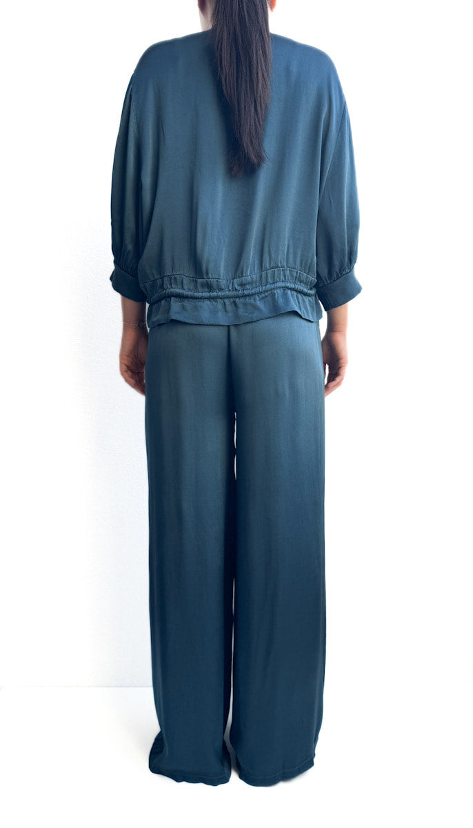Pantalón recto satinado
