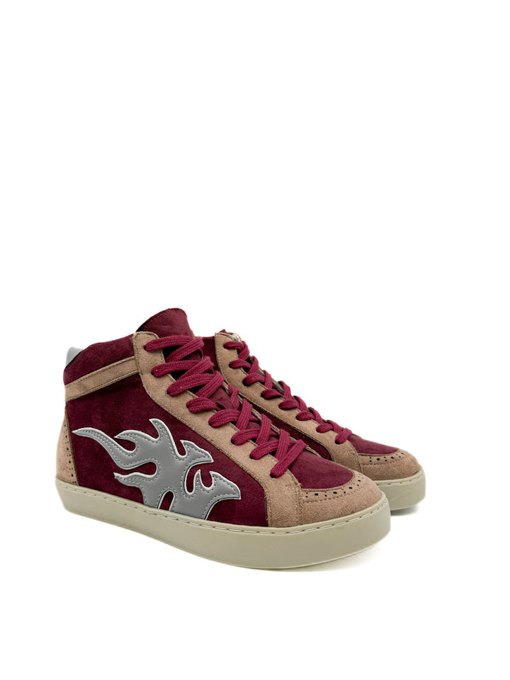 Zapatillas Urbanas de Media Caña con Detalle de Flama