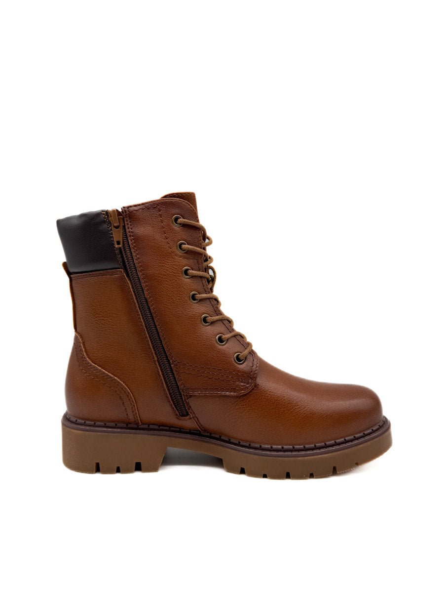 Bota Militare con Cremallera Lateral y Suela de Alto Agarre