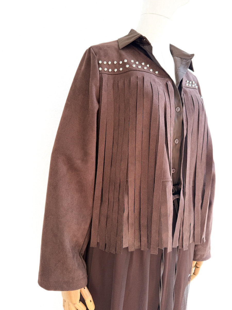 Chaqueta Cowboy de Antelina con Flecos y Remaches