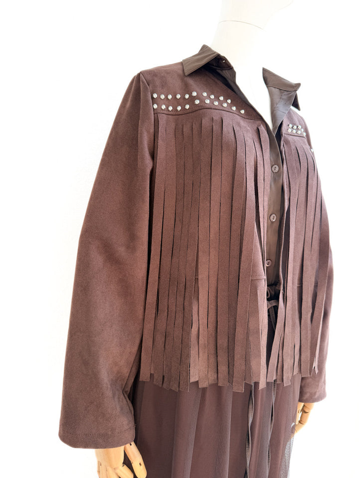 Chaqueta Cowboy de Antelina con Flecos y Remaches