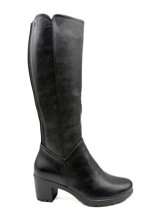 Botas Altas Elegantes con Tacón Ancho y Elástico