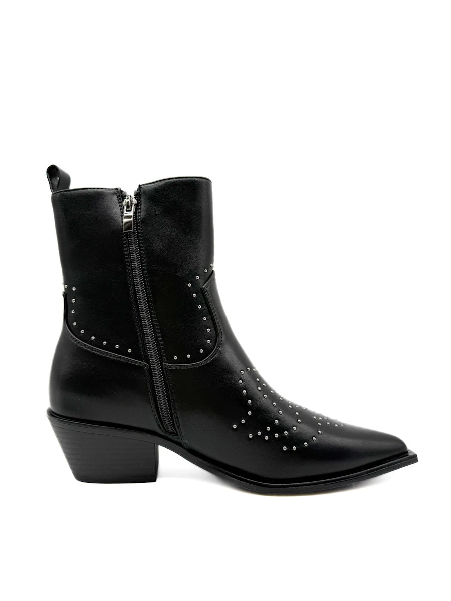 Botines Cowboy de Antelina con Tachuelas Decorativas