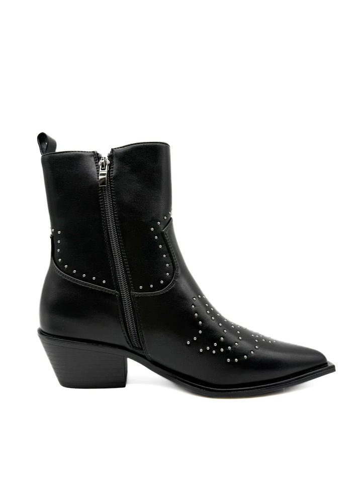 Botines Cowboy de Antelina con Tachuelas Decorativas